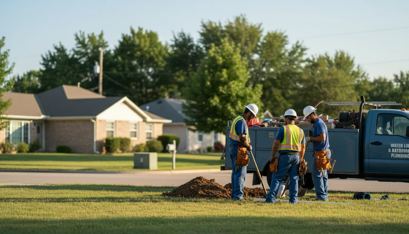 Residential water line and bathroom plumbing service in Urbana, IA